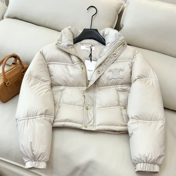 ジャケット CELINE Women Jackets RV05Q6700 01AV WHITE Celine | Jackets & Coats | Celine Womens White Short Down